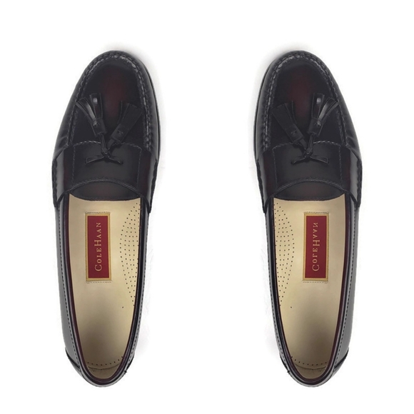Cole Haan Pinch Tassel Loafers Size 9 B Burgundy - Picture 7 of 12